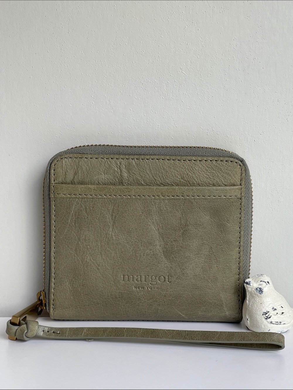 Margot Genuine Leather Compact Wallet Wristlet